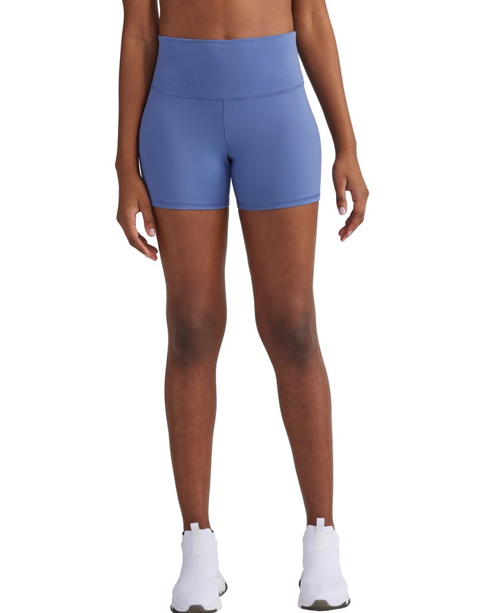 Champion Sport Soft Touch Boy 4 Blue Shorts Womens - South Africa MZEQJA251